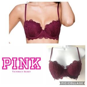Pink VS 34B Date Push-Up Bra